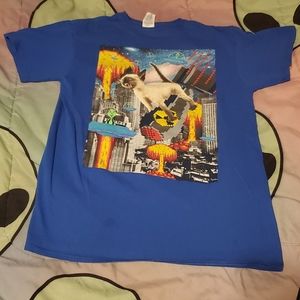 Alien ufo siamese cat tee